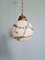 Art Deco Pendant Light in Speckled Satin Opaline, 1930s 12