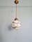 Art Deco Pendant Light in Speckled Satin Opaline, 1930s 6