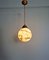 Art Deco Pendant Light in Speckled Satin Opaline, 1930s 7