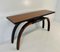 Art Deco Italian Console Table in Walnut and Maple Burl, 1940s, Image 6