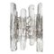Ice Glass Wall Sconce from Kalmar, Austria, 1960s 1