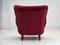 Poltrona in velluto rosso ciliegia con gambe in faggio, Danimarca, anni '60, Immagine 13