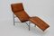 Swedish Cognac Leather Chaise Lounge by Tord Bjorklund, 1970s 3