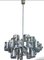 Space Age Chrome Chandelier attributed to Gaetano Sciolari, 1970s 2
