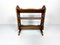 Vintage Wood and Rattan Magazine Rack 7