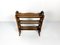 Vintage Wood and Rattan Magazine Rack 6