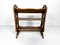 Vintage Wood and Rattan Magazine Rack 8