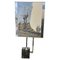 Modernist Chromed Metal and Marble Table Lamp with Hand Painted Lampshade from Banci Firenze, 1970s 1
