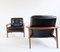 Leather Armchairs with Teak Frames, 1960s, Set of 2 11