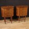 20th Century Italian Inlaid Bedside Tables, 1950s, Set of 2, Image 1