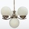 Art Deco Chrome Pendant with Opaline Glass, 1930s 2