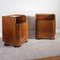 Art Deco Walnut Bedside Tables by Jindrich Halabala for Up Zavody, 1940s, Set of 2 3