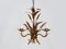 Vintage Wheat Ear Chandelier in Gilt Metal from Masca, 1970s 6