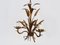 Vintage Wheat Ear Chandelier in Gilt Metal from Masca, 1970s 5