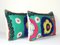 Suzani Green Lumbar Cushion Covers, 2010s, Set of 2 3