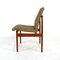 Vintage Dining Chairs in Teak and Fabric from Thereca, Set of 4 11