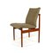 Vintage Dining Chairs in Teak and Fabric from Thereca, Set of 4, Image 10