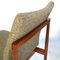 Vintage Dining Chairs in Teak and Fabric from Thereca, Set of 4, Image 9