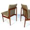 Vintage Dining Chairs in Teak and Fabric from Thereca, Set of 4 8