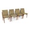 Vintage Dining Chairs in Teak and Fabric from Thereca, Set of 4 6