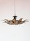 Gold Leaf Metal Ceiling Light, 1950 2