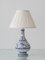 Portuguese Blue and White Faience Ceramic Table Lamp, 1950s 1
