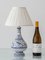 Portuguese Blue and White Faience Ceramic Table Lamp, 1950s 2