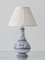 Portuguese Blue and White Faience Ceramic Table Lamp, 1950s 3