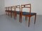 Sillas de comedor modelo 94 de teca y Kvadrat Hallingdal de Johannes Andersen para Christian Linneberg, Dinamarca, años 60. Juego de 6, Imagen 13
