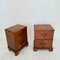 German Art Deco Night Cabinets in Walnut and Oak with Storage, 1920s, Set of 2 6