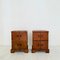 German Art Deco Night Cabinets in Walnut and Oak with Storage, 1920s, Set of 2 2