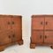 German Art Deco Night Cabinets in Walnut and Oak with Storage, 1920s, Set of 2 3