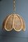 Bamboo, Straw and Brass Pendants, Italy, 1970s, Set of 2 6