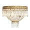 Bronze and Crystal Ceiling Lamp, 1960s 3