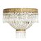Bronze and Crystal Ceiling Lamp, 1960s 4