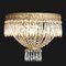 Bronze and Crystal Ceiling Lamp, 1960s 2