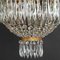 Bronze and Crystal Ceiling Lamp, 1960s 5