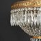 Bronze and Crystal Ceiling Lamp, 1960s 6