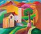 Massimo Sonnino, Cottages, Acrylic Painting, 2000, Image 1