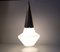Lampe à Suspension Vintage en Verre Opalin et Laiton, Scandinavie 4