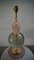Mid-Century Style Round Pink and Green Murano Glass and Brass Table Lamp, 2000 8