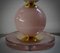 Mid-Century Style Pink Blown Murano Glass and Brass Table Lamp, 2000 4