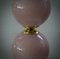 Mid-Century Style Pink Blown Murano Glass and Brass Table Lamp, 2000 5