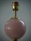 Mid-Century Style Pink Blown Murano Glass and Brass Table Lamp, 2000 2