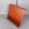 Italian Magazine Rack in Brown Leather and Metal from Porada, 1980s 8