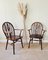 Mid-Century English Windsor Wheelback Armchairs in Oak, 1950s, Set of 2 2