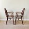 Mid-Century English Windsor Wheelback Armchairs in Oak, 1950s, Set of 2 4