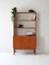 Vintage Scandinavian Bookcase with Hinged Doors and Open Shelves, 1950s 2