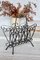 Vintage Black Metal Scroll Magazine Rack, 1960s 1