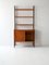 Vintage Scandinavian Bookcase with Pull-Out Desk and Brass Pulls, 1960s 6